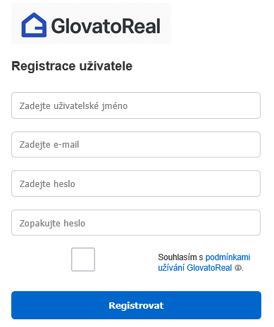 Registrace uživatele